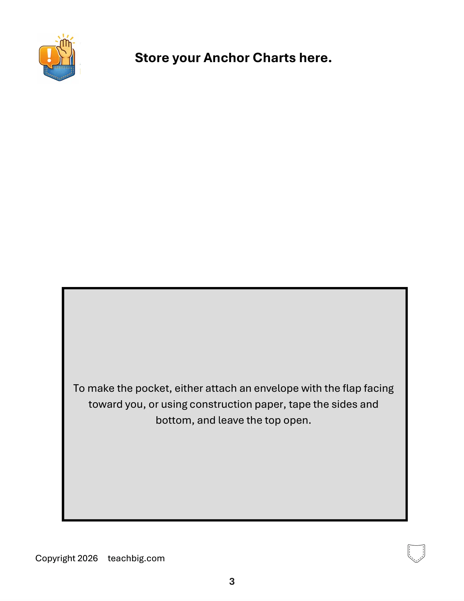 Page 5, anchor chart pocket