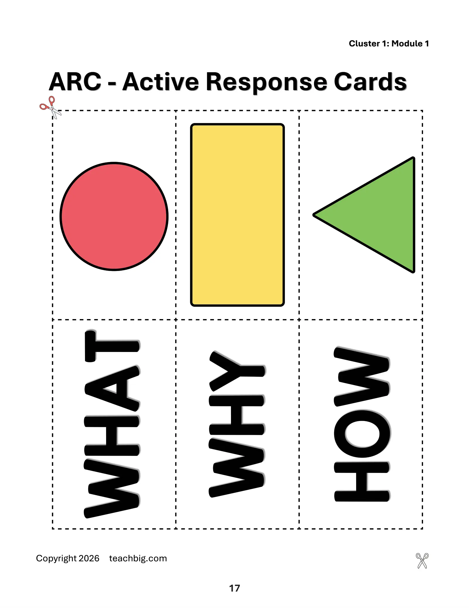 Page 19, response cards