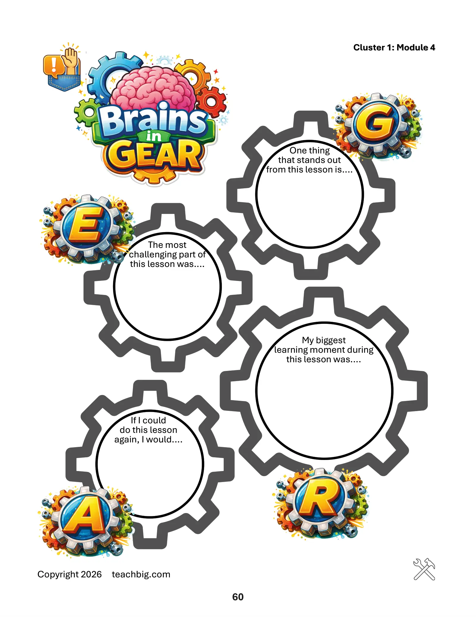 Page 62, lesson reflection