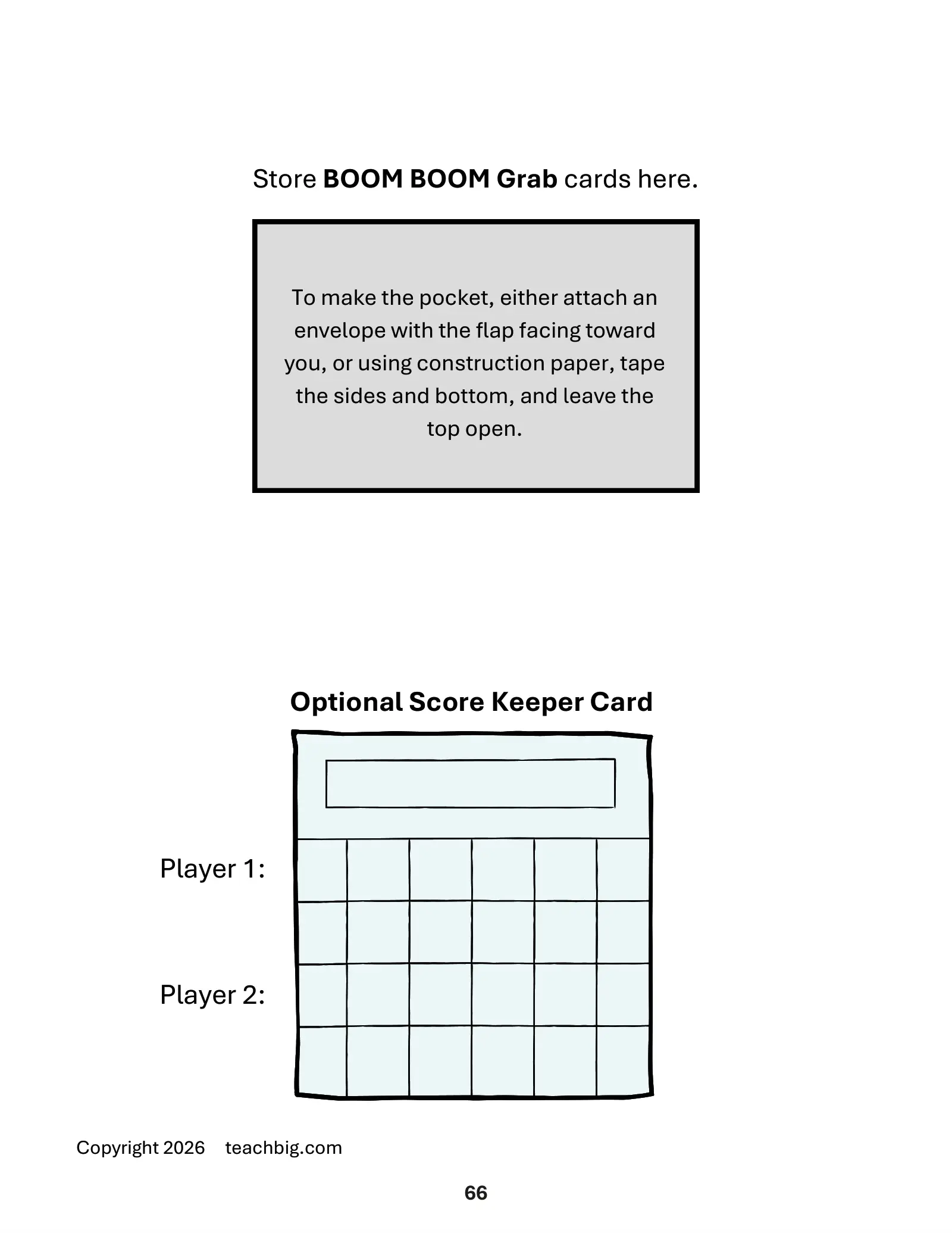 Page 68, score card